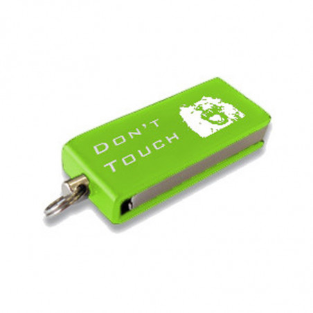 Clé USB mini couleur verte de 8Go gravée