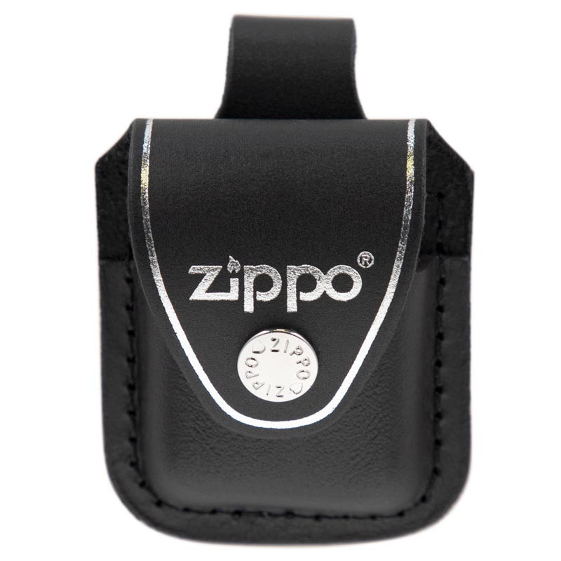 Étui Zippo cuir à pression noir - Briquets Zippo - Briquets - Protabac